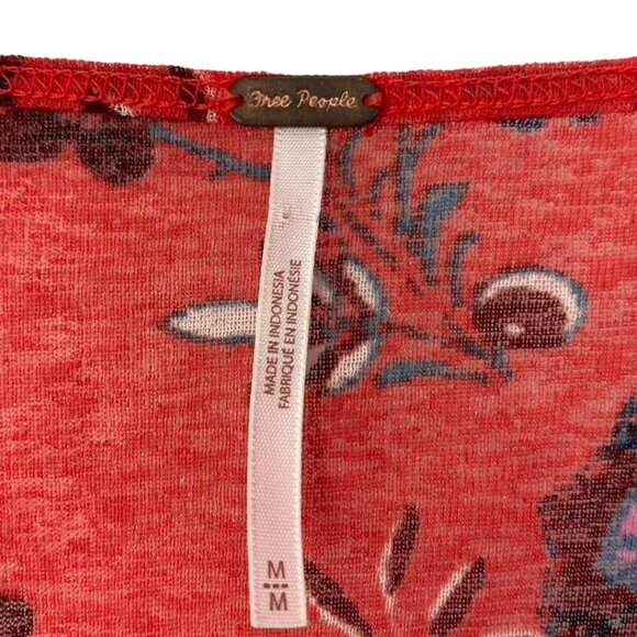 Free People Isabella Floral Cherry Tunic Top - Picture 8 of 12